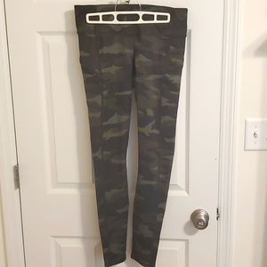 Athleta Green Camo Leggings